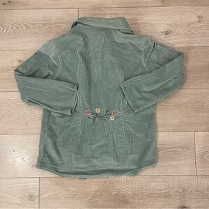 J. Jill Light Green Corduroy Jacket